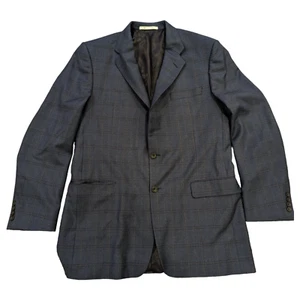 Hickey Freeman T Modell Wolle Blazer Anzug Jacke Sport Mantel Navy 42 lang kariert - Bild 1 von 12