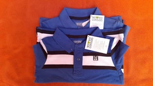 NEU 2 Jungen Polo T-Shirt Kurzarm Hemd Gr. 104 blau uni gestreift - Bild 1 von 5