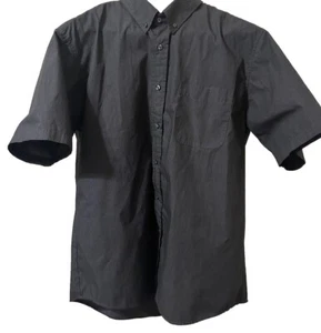 Wendy’s Barco Uniform Button Down Shirt Dark Gray XL Embroidered Sleeve Logo - Picture 1 of 6