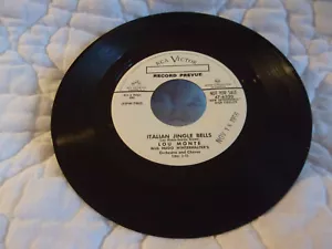 LOU MONTE ITALIAN JINGLE BELLS b/w SANTO NATALE 45 WLP PROMO RCA 1955 CHRISTMAS - Picture 1 of 4