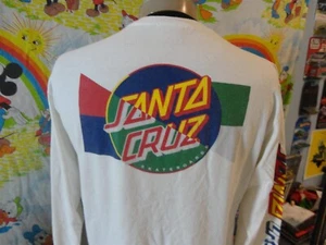 T-shirt pattinatore skateboard manica lunga Santa Cruz vintage anni 2000 L - Foto 1 di 8