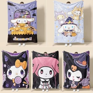 Halloween Throw Blanket Kuromi Melody Cinnamoroll Plush Sheet Quilt Bedding - Picture 1 of 42