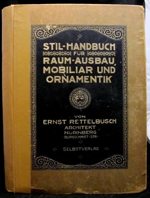 GERMAN ORNAMENT 500 Plate Architecture Furniture Ornamenitk 1914 Interior Design - Image 1 of 4