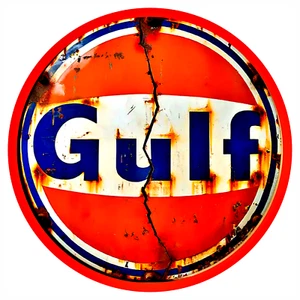 Gulf Oil Sign Decal Sticker -.Gulf Oil 50's, 60's Vintage Replica Gulf Girl - Picture 1 of 5