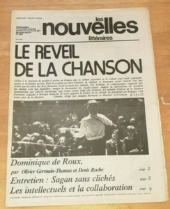 LES NOUVELLES LITTERAIRES N°2579 1977 DOMINIQUE DE ROUX FRANCOISE SAGAN - Picture 1 of 1