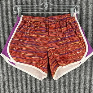 Nike Dri-Fit Shorts Large Orange & Purple Lined Athletic with Drawstring - Picture 1 of 11