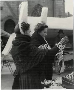 Fotografía artística, fotografía artística, traje bretón. Gran foto original alrededor de 1935 - Imagen 1 de 3