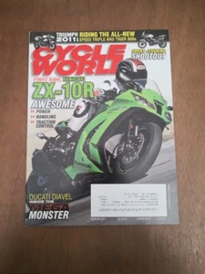 Cycle World febrero 2011 Kawasaki ZX-10R - Ducati Diavel - Triumph Tiger 800s - Imagen 1 de 1