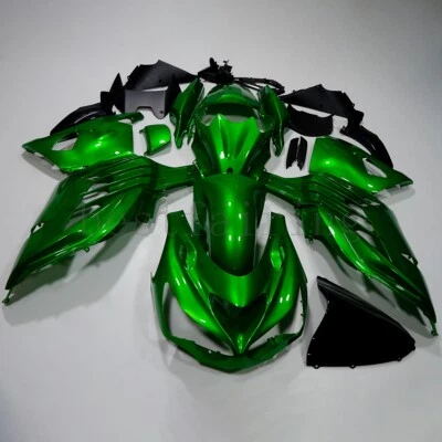 Kit de carenado verde metálico para Kawasaki Ninja ZX14R 2012-2023 ZX1400 ZZR brillante Foto 1 de 4