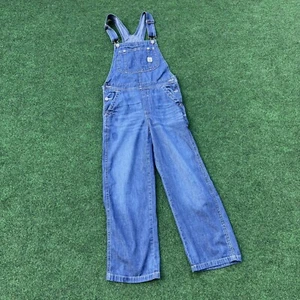 Polo Jeans Ralph Lauren Carpenter Blue Denim Bib Overall Sz 16 - Picture 1 of 7