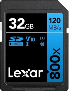 Lexar High-Performance 800x 32GB SDHC UHS-I Memory Card (2-Pack) - Picture 1 of 4