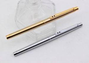 PAPERMATE Profile By MONTBLANC-23K GOLD Plated+ STEEL- 2 Fountain Pen- NEW -RARE - Picture 1 of 13