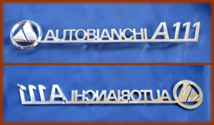 AUTOBIANCHI A111 - Logo Emblem aluminium Schriftzug Abzeichen - Bild 1 von 1