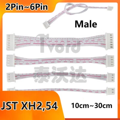 JST-XH 2,54mm Verlängerung Stecker Male 2~6 Pin Ladekabel Lipo Akku 10, 20, 30cm - Bild 1 von 4