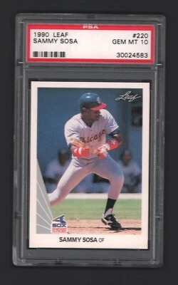 Sammy Sosa CUBS 1990 Leaf #220 Rookie Card Rc PSA 10 (Gem Mint) x583 - Image 1 of 2