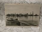 POSTCARD VINTAGE   ITALY PALERMO TALL SHIP STEAM SHIPS POSTED 1924 STAMPS