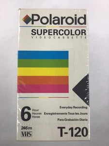 Paquete de 3 cintas VHS de casete de video supercolor Polaroid en blanco T-120 NUEVO SELLADO - Imagen 1 de 5