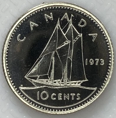 1973 CANADA 10 CENTS PROOF LIKE DIME COIN - Image 1 of 2