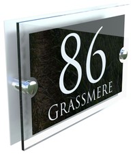 Contemporary House Sign Plaques Door Number 1 - 9999 Personalised Name Plate