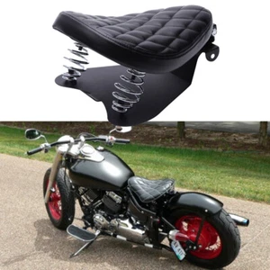 For Yamaha V-Star 250 650 950 1100 1300 Bobber 3" Spring Base Saddle Solo Seat - Picture 1 of 9