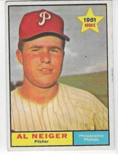1961 Topps - #202 Al Neiger (RC) Philadelphia Phillies EX Vintage Card