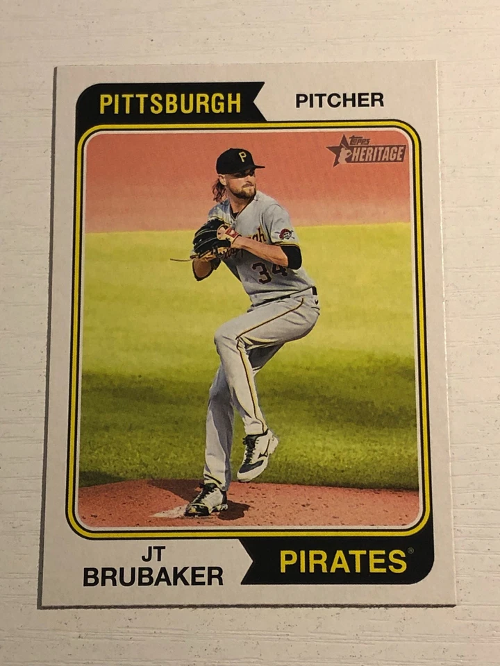 2023 Topps Heritage Short Print SP JT Brubaker Pittsburgh Pirates 454 - Image 1 of 1