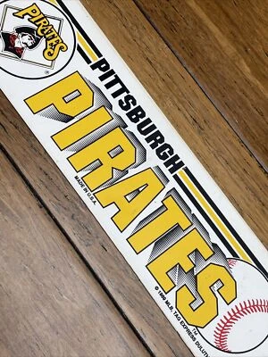 Vintage Pittsburgh Pirates Bumper Sticker MLB Baseball 1990’s USA 11” JD - Image 1 of 4