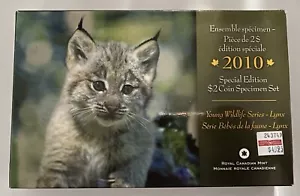 2010 RCM Specimen Set $2 Lynx Coin 7 Piece Young Wildlife Special Edition Series - Bild 1 von 10