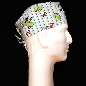 Disney Characters Donald Duck Goofy Mickey Mouse on the Car Theme Scrub Hat
