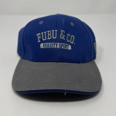 New NWT FUBU & Co. Varsity Sport Blue Logo Fitted Hat Adult S/M - Image 1 of 4