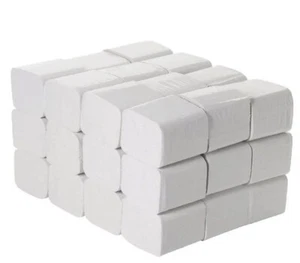 Bulk Pack white Toilet Tissue Multi Flat 30x300 pack sheet (9000) 2ply paper - Picture 1 of 9