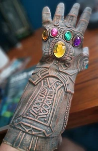 MCU Marvel Avengers Infinity War Thanos Gauntlet Adult Cosplay Latex Glove - Picture 1 of 4