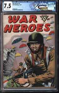Dell Publishing War Heroes #7 1-3/44 FANTAST CGC 7.5 Off-White Pages - Picture 1 of 2