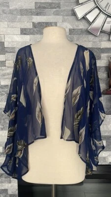 Charming Charlie Sheer Cover Up Top Womans S  Open Front - Image 1 of 4