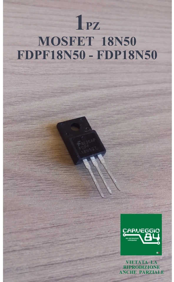 18n50 / FDPF18N50 / FDP18N50 / FDPF18N50 - 18A / 500V N-Channel Mosfet TO-220F - Bild 1 von 1