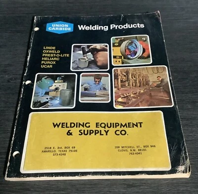Catalogo prodotti saldatura carburo Union vintage anni 70 Amarillo Clovis - Immagine 1 di 4