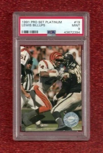 1991 PRO SET PLATINUM #19 LEWIS BILLUPS PSA 9 MINT POP 1 BENGALS - Picture 1 of 1