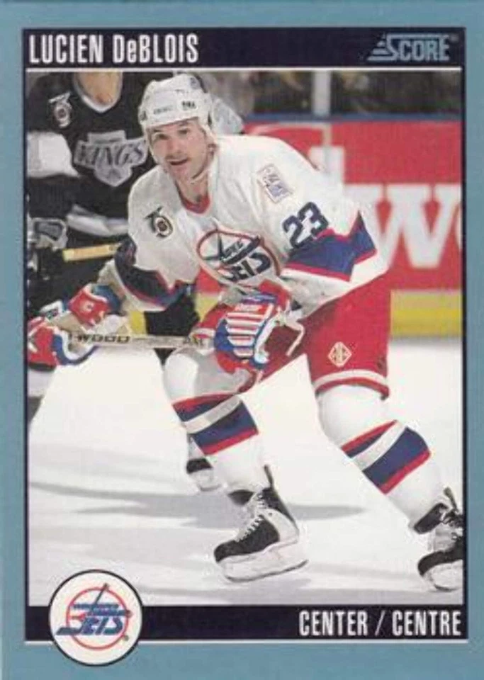 #371 Lucien Deblois - Winnipeg Jets - 1992-93 Score Canadian Hockey - Image 1 of 1