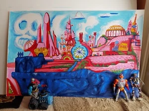 Original Kunst - ""Eternos of Eternia"" Acryl MOTU Gemälde 30x20" ungerahmt, lesen - Bild 1 von 9