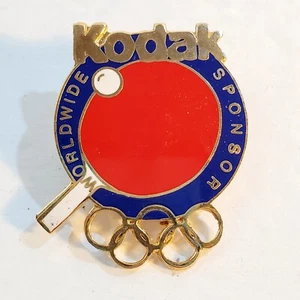 Vintage 1996 Atlanta Olympics Tischtennis Kodak Worldwide Sponsor Emaille Anstecknadel - Bild 1 von 3