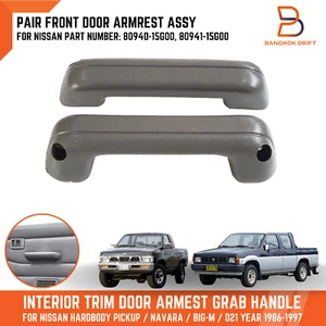 Grey Interior Trim Door Armrest Grab Handle FIT Nissan Navara Ute D21 86-97 - Picture 1 of 7