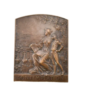 Teller Bronze Neue Kunstbetrachtung A.Maillard Französische Platte - Bild 1 von 3