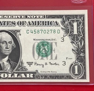 1963A $1 DOLLAR BILL ( PHILADELPHIA C ) UNCIRCULATED - Picture 1 of 3