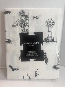 Tahari Tovaglia Scheletri Banza Strumenti Musicali Pipistrelli 60”x 84” Oblunga - Foto 1 di 6