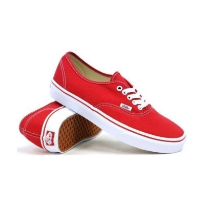 VANS SHOES AUTHENTIC RED/TRUE WHITE SKATE SKATEBOARD SURF CASUAL KINGPIN STORE - image 1 of 4