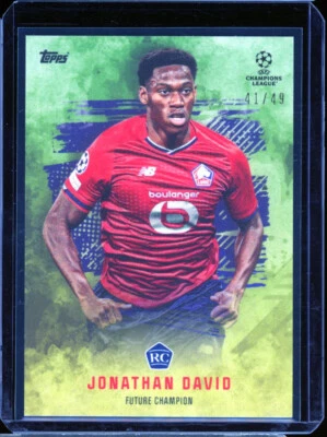 2021 Topps "future champion" JONATHAN DAVID rookie rc NUMBERED #/49 - Image 1 of 2