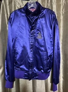 Trump "Taj Mahal" Casino ● Resort  Purple Satin size M Jacket 100% Acetate. “RM” - Picture 1 of 7