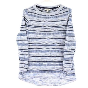 Style & Co Women's Striped  Long Sleeve Knit Sweater $60, Blue Combo, Small - Picture 1 of 3