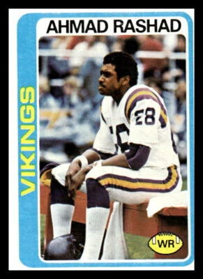 🏈 AHMAD RASHAD 1978 TOPPS VIKINGS # 125 🏈 - Image 1 of 2