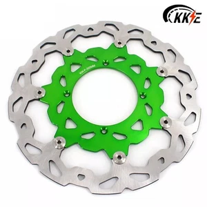 KKE 320MM Oversize Float Disc Rotor Green Fit Kawasaki KX250F KX450F 2004-2023 - Picture 1 of 12